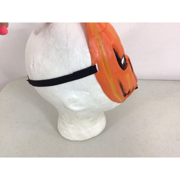 Vintage Halloween Pumpkin Mask Latex Rubber - Picture 3 of 7